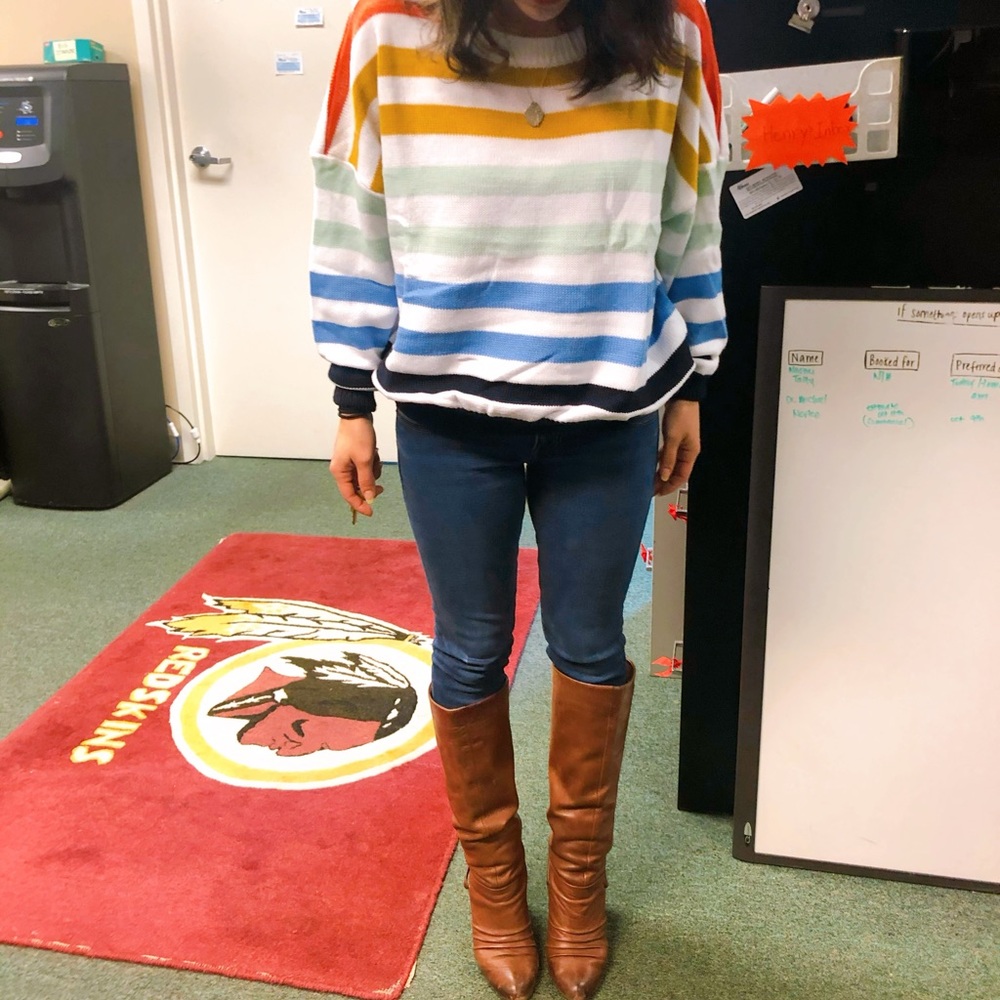 Striped Color-Block Sweater - Picture 3 of 7